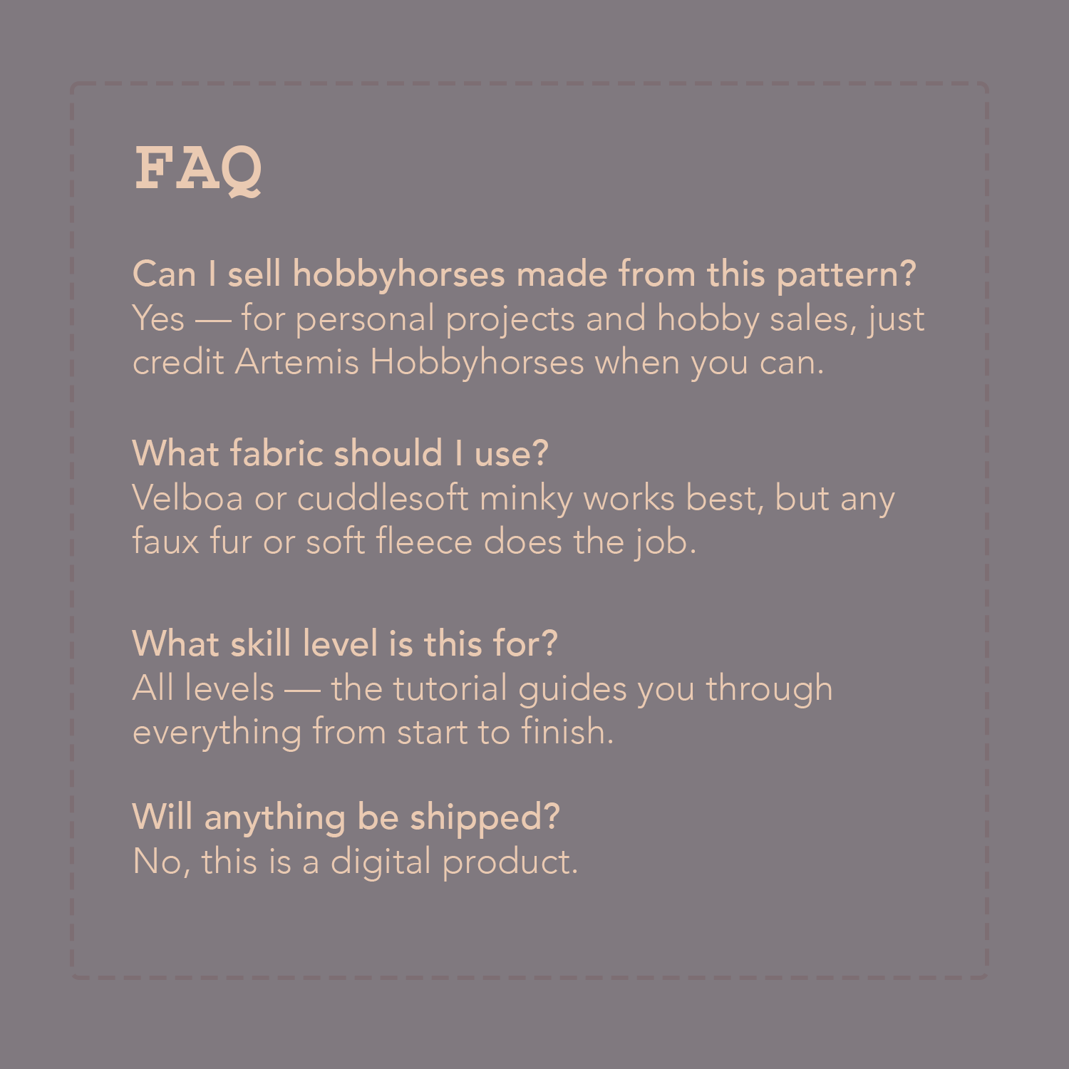 Knabstrupper - Hobbyhorse Digital Pattern