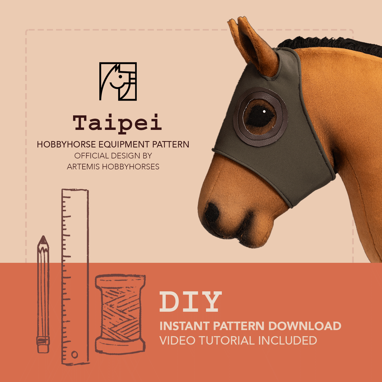 Taipei Racing Mask - Printable Pattern