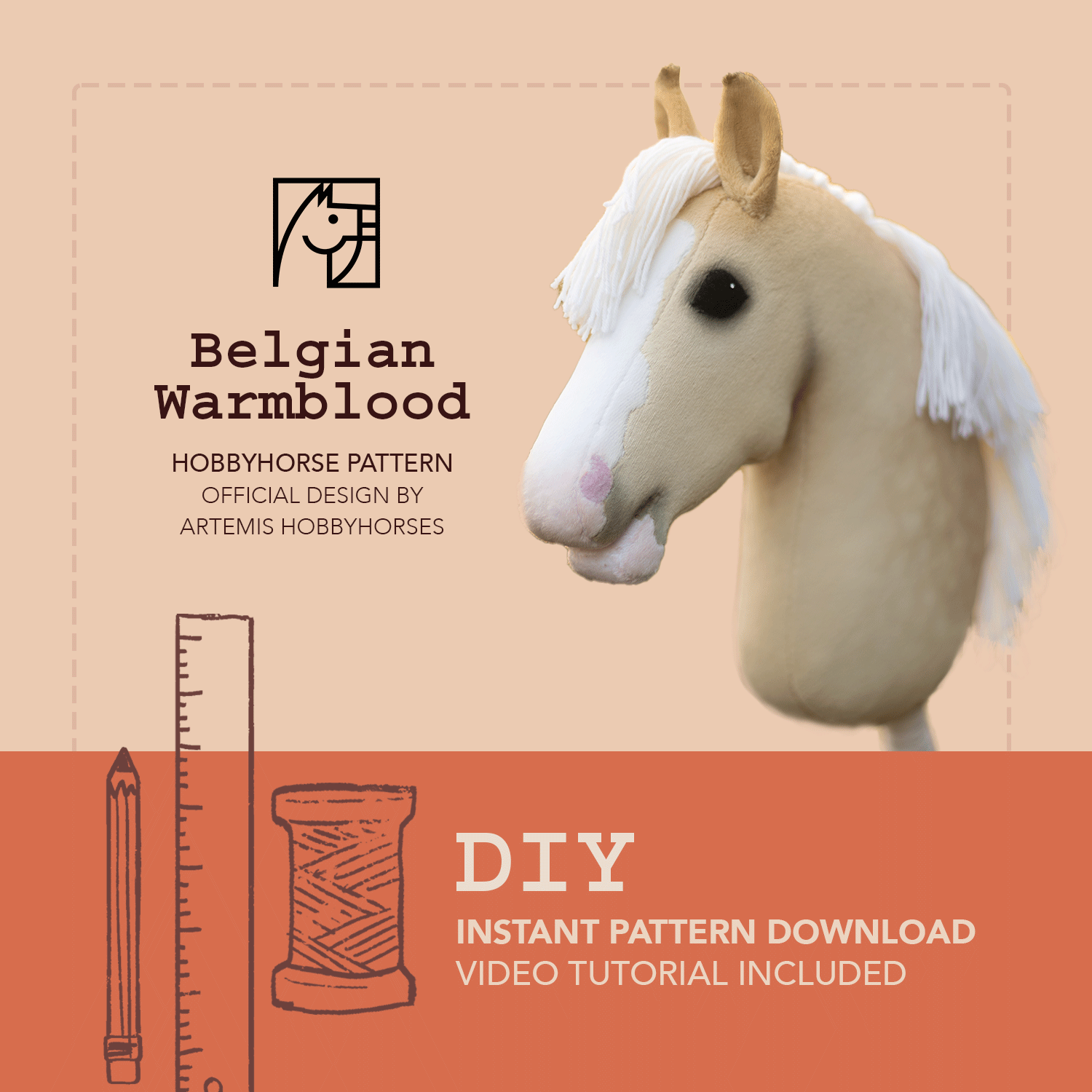 Belgian Warmblood - Hobbyhorse Digital Pattern