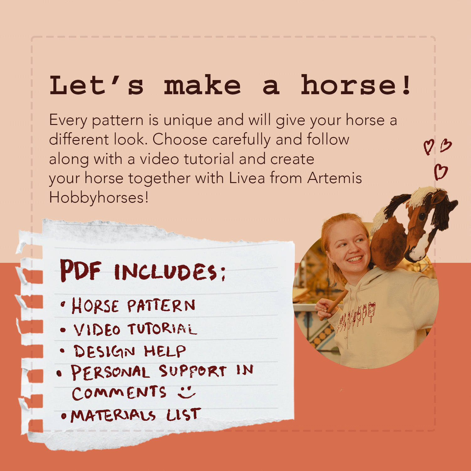 Knabstrupper - Hobbyhorse Digital Pattern