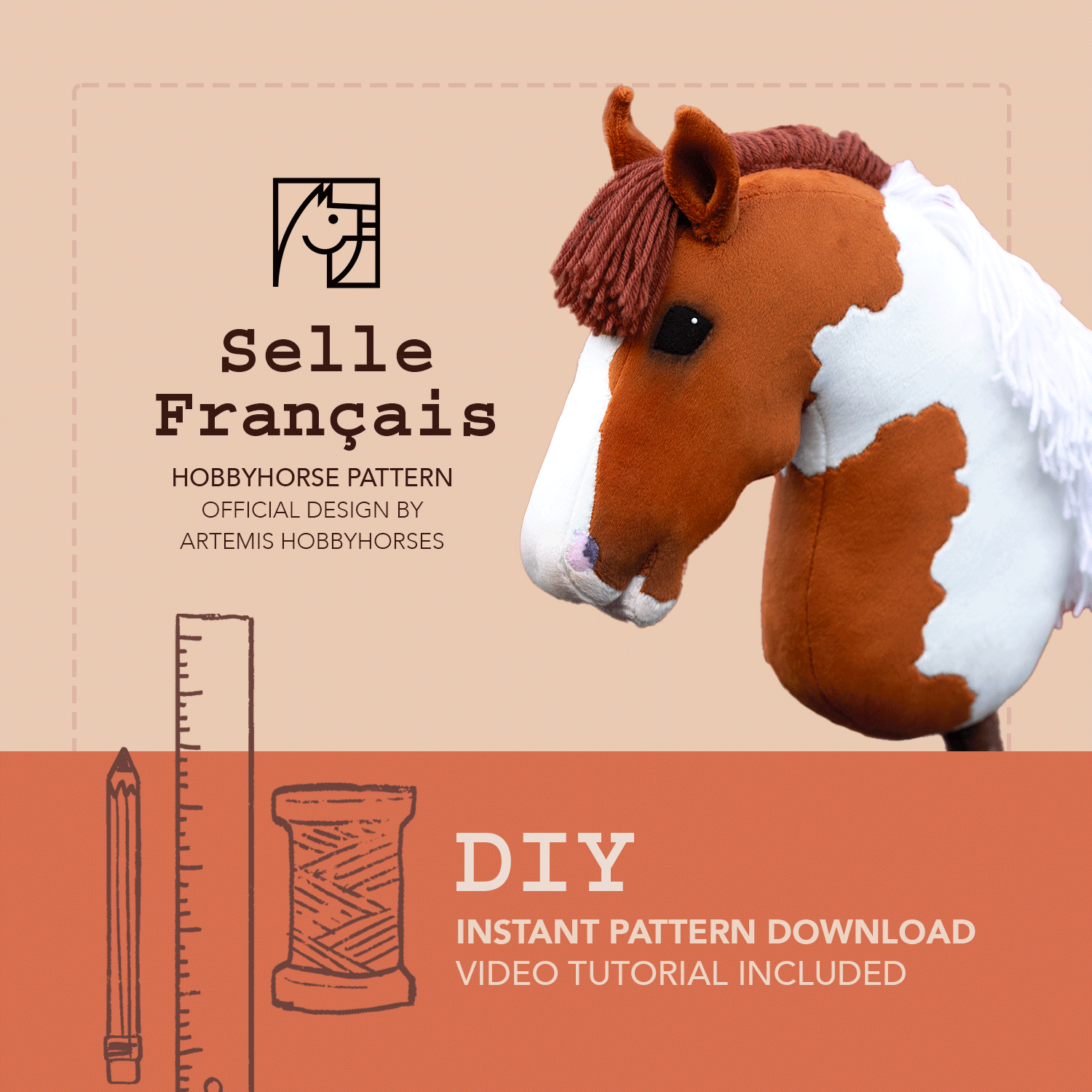 Selle Français - Hobbyhorse Digital Pattern